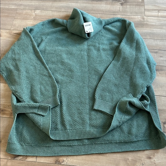 NWT Free People Hailee Turtleneck Knit Set - Cedar Heather Green Sz L - Picture 13 of 13